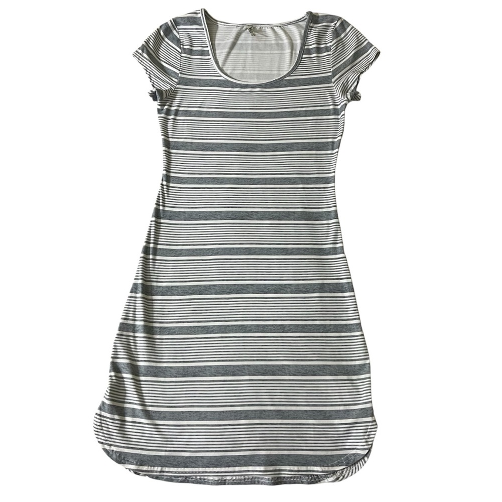 Mudd Stripe Mini Dress White/Gray Size Small‎ Y2k Festival Coquette 2000s